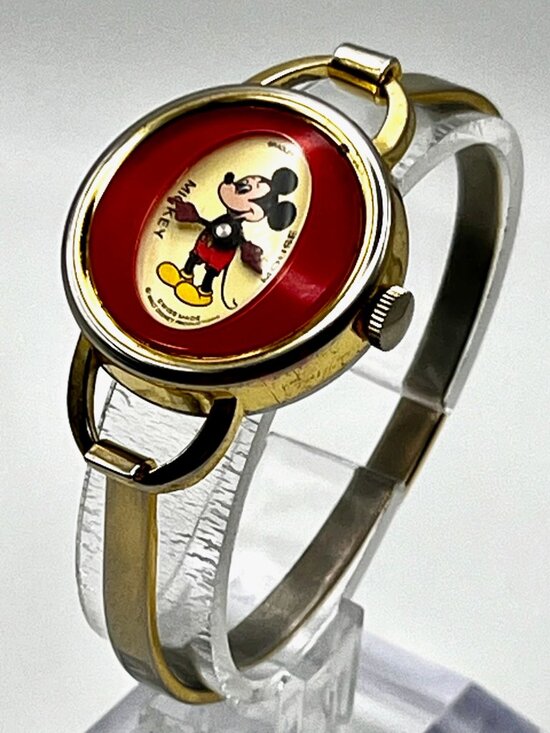 Vintage 1970s Bradley Mickey Mouse Ladies Watch Mechanical Collectible Working